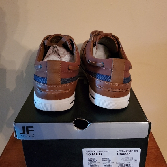 JF J.Ferrar Cognac Deck Shoes - Picture 2 of 3